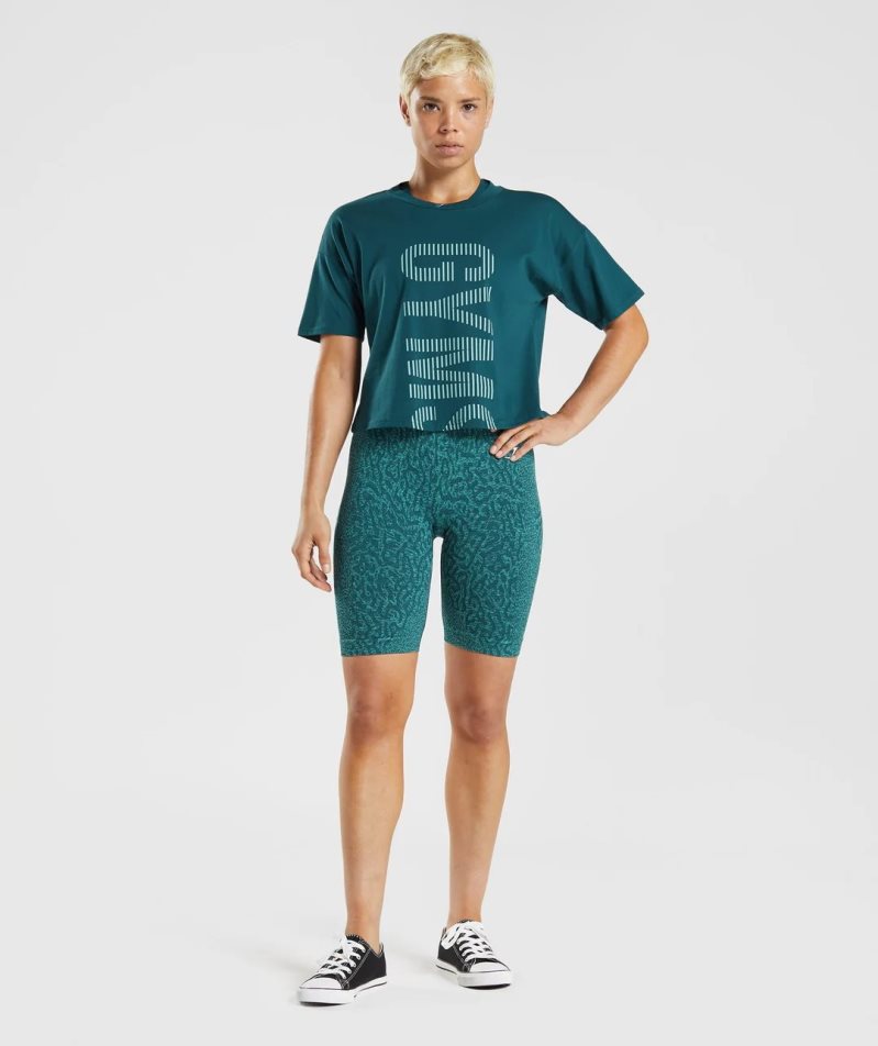 Koszulki Gymshark 315 Midi Damskie Turkusowe | PL 219REY